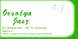 orsolya jasz business card